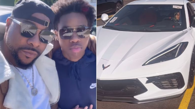 Fan react as Bolanle Ninalowo gifts son new Corvette for 18th birthday