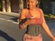 Fans Gaze In Awe As Davido’s wife, Chioma, Is Spotted Walking In Their U.S. Neighbourhood (WATCH)