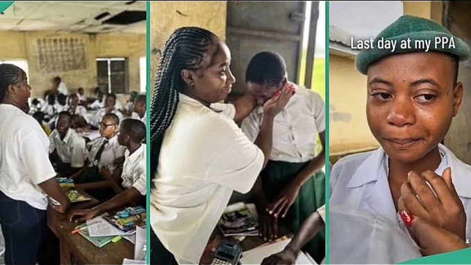 "Final Day at PPA": Corps Member Emotional as She Watches Students Shed Tears for Her, Video Trends