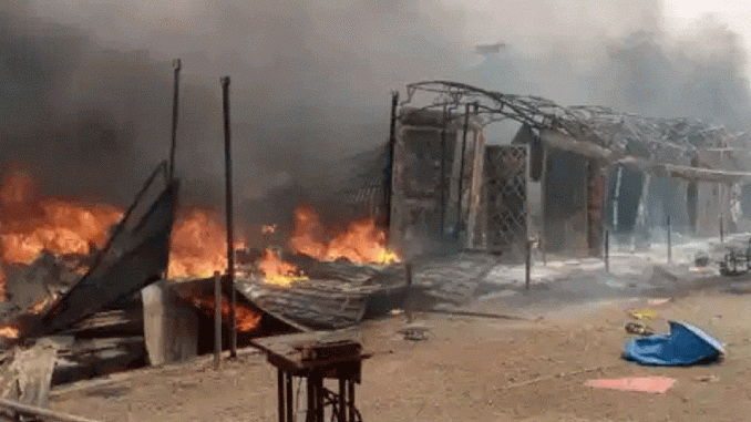 Fire Guts Popular Textile Market In Kano