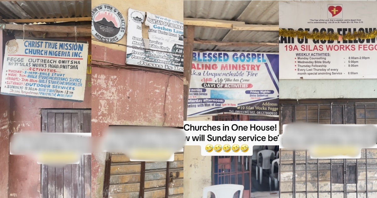 Five churches operating side by side in a house sparks buzz online (VIDEO)