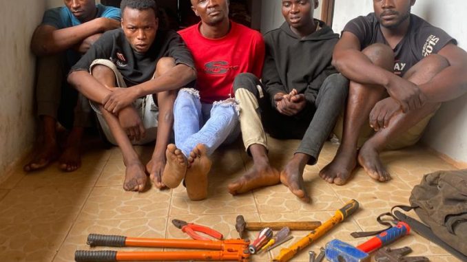 Five suspects arrested for burglary, theft in Ogun