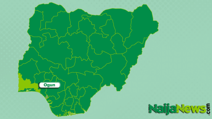 Map of Ogun State, Nigeria