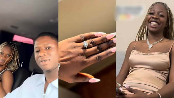 "It's not how far, it's how well" – Lady gets proposed to 6 months after leaving a 3-year relationship (Watch)