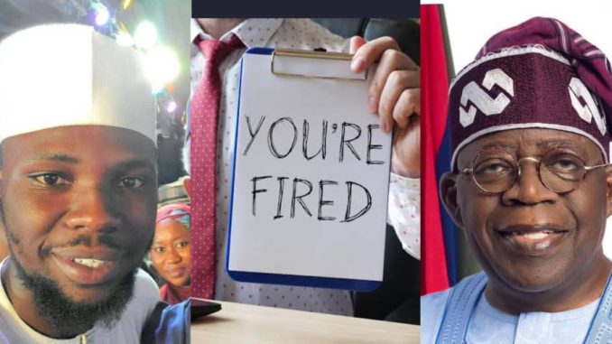 Man allegedly sacked from job for supporting Bola Tinubu amid economic hardship