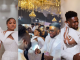 Mixed Reactions Trail Clips Of Veekee James Spraying Dollars At A Wedding While Her Husband, Femi Atere Sprays Naira (WATCH)