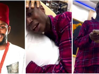 Moment Alex Ekubo surprises younger brother with an iPad