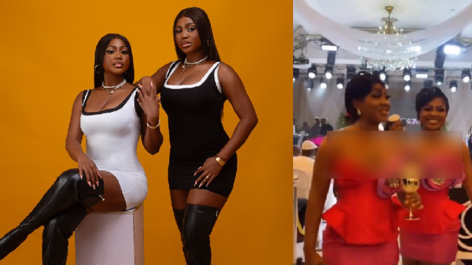 Naija Twins Handi And Wanni Crit!cized Over The Revealing Outfits They Wore To Toke Makinwa's Thanksgiving Party (VIDEO)