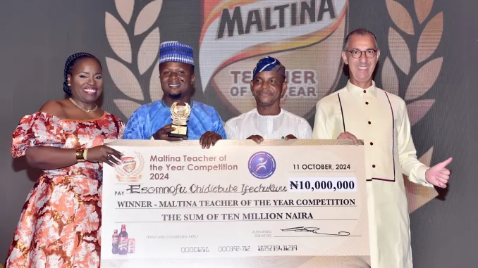 Nasarawa Teacher, Esomnofu Ifechukwu Emerges 2024 Maltina Teacher of the Year …Wins N10 million Grand Prize