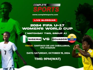 Nigeria Vs Ecuador Live Blogging – Dominican Republic 2024 FIFA U-17 Women’s World Cup; Group A, Matchday-2