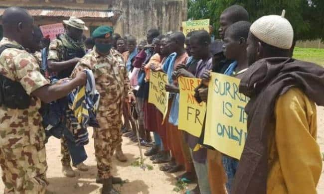 Nigerian Army Confirms Surrender Of 15 Top Boko Haram Commanders, Families In Borno