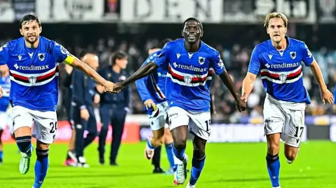 Nigerian Forward Celebrates Maiden Sampdoria Goal