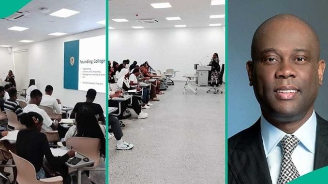 Nigerians Compare Wigwe University to Harvard as New Photos Show High-class Lecture Rooms