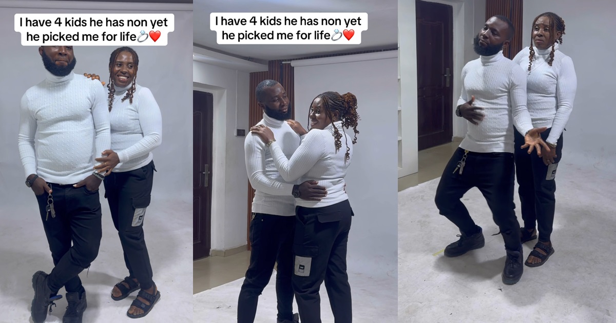 "Nobody to advise him abi him family don kpai?" – Netizens question a single guy who married a mother of four (VIDEO)