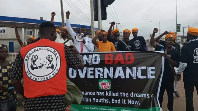 October 1 Hardship Protest: Ondo youth storm Akure streets, demand change in economy