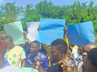 Ondo Youths Protest, Demand Redeployment Of INEC REC, Babalola Ahead Of Guber Election