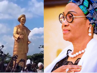 Ooni of Ife unveils first lady, Oluremi Tinubu’s golden statue