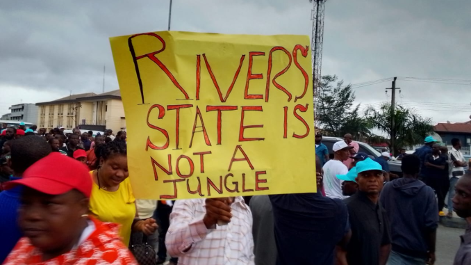 PDP Members Protest Planned LG Election In Rivers