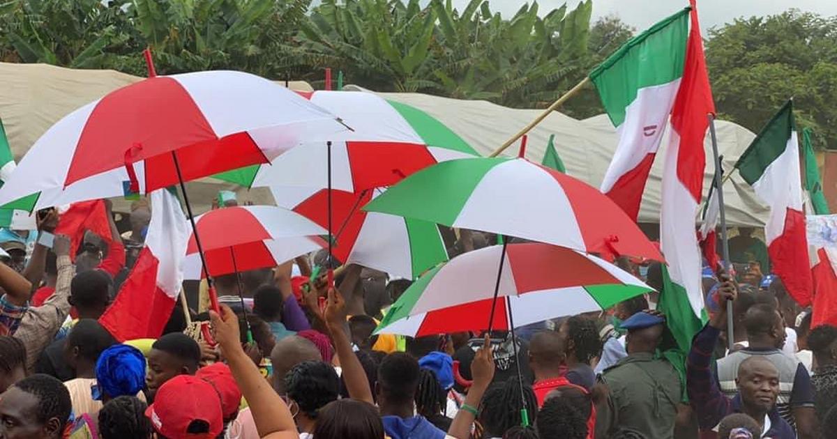 PDP Supporters Protest At INEC Office, Demand Reversal Of APC Victory