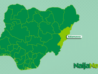 Map of Adamawa State, Nigeria