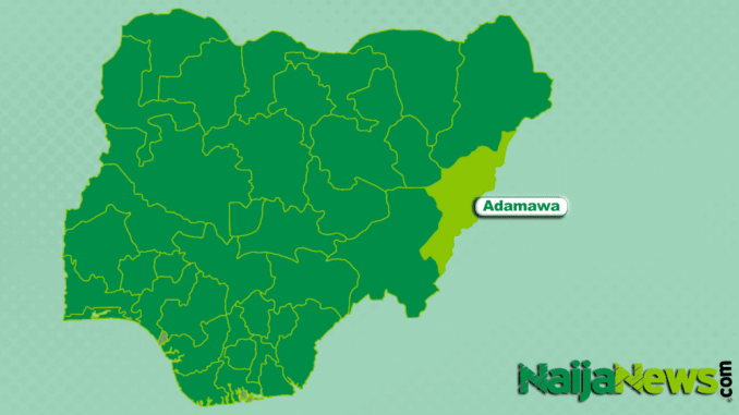 Map of Adamawa State, Nigeria