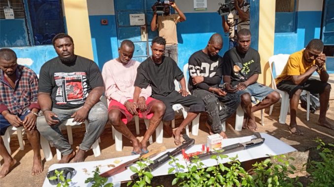 Police arrest four suspects for stealing diamond earrings, headphones in Edo