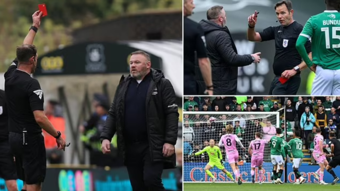 Rooney Sent Off In Plymouth, Blackburn Rovers Clash