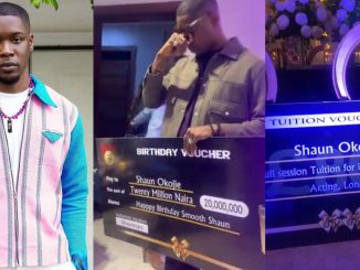 Shaun teary as he receives N20M, other expensive items as birthday gifts