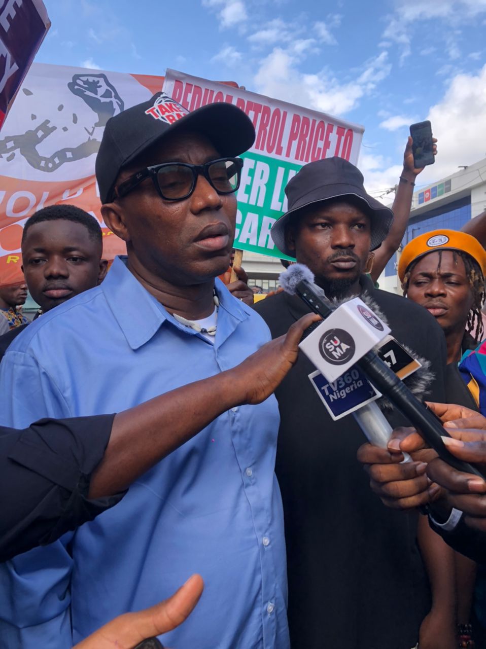 Sowore arrives Ikeja under bridge for October 1 protest