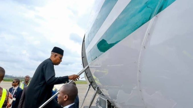 Strange object hits Vice President, Shettima’s Plane in US