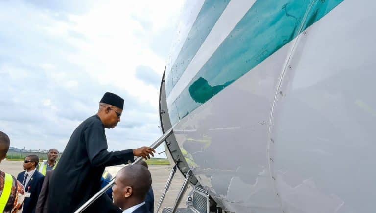 Strange object hits Vice President, Shettima’s Plane in US