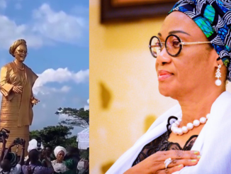 Video: The Unveiling Of First Lady, Oluremi Tinubu's Golden Statue By Ooni Of Ife