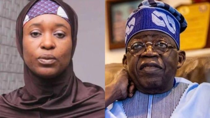 Aisha Yesufu and Tinubu