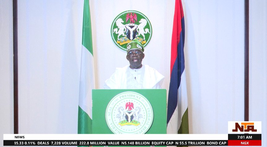 Tinubu Address Nigerians On Independence Anniversary