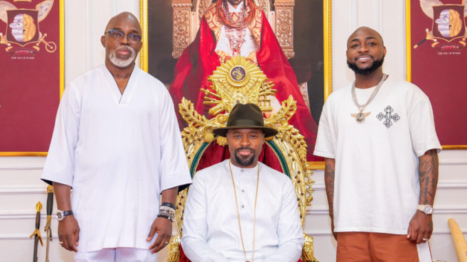 Veteran actor queries Davido over outfit during visit to Olu of Warri