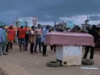 Youths Display Coffin As Massive Protest Against Hunger Erupts In Rivers