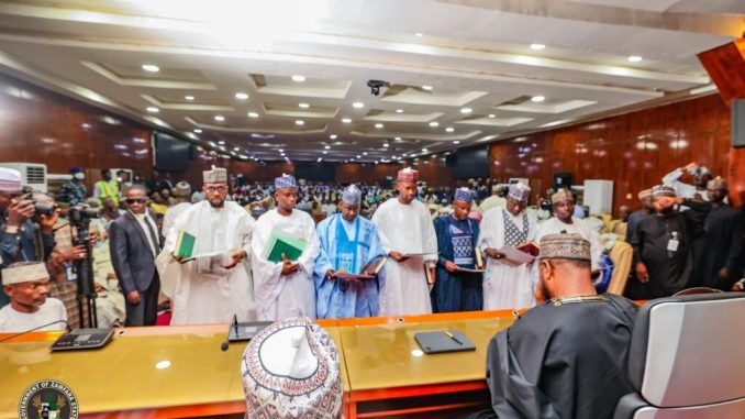 14 Newly Elected Zamfara LG Chairmen Sworn In As Gov Lawal Tasks Them On Even Dev't