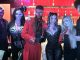 Proud mum Katie Price poses with Junior and Princess and their partners as they transform for Halloween