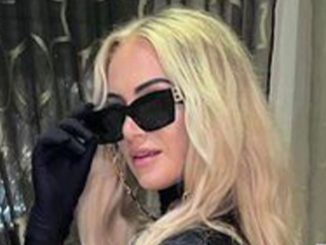 Alisha Lehmann stuns in tight black Halloween outfit... but fans left baffled as she tags Cristiano Ronaldo in picture