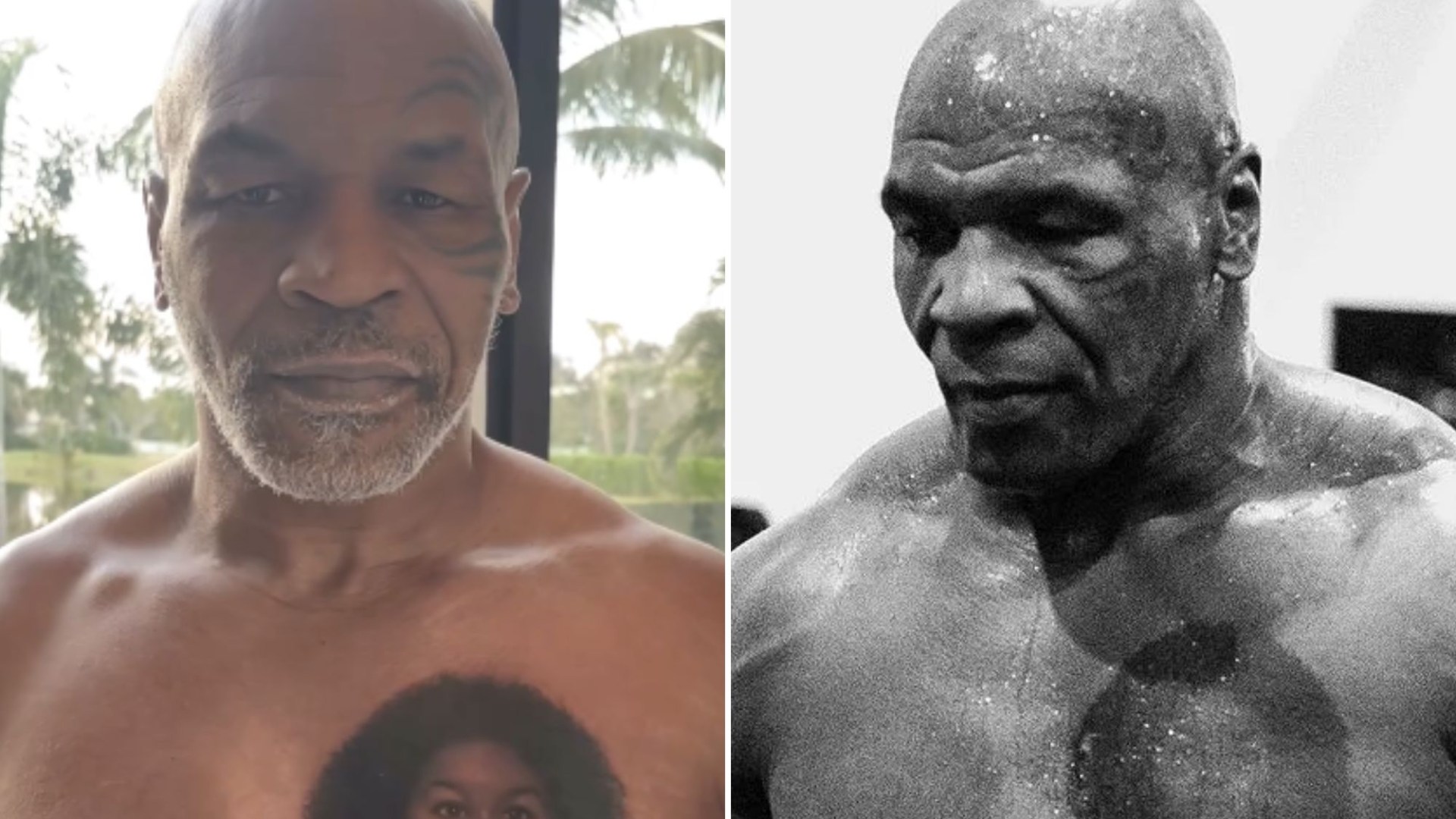 Mike Tyson shows off incredible one-year body transformation as 58-year-old looks shredded ahead of Jake Paul fight