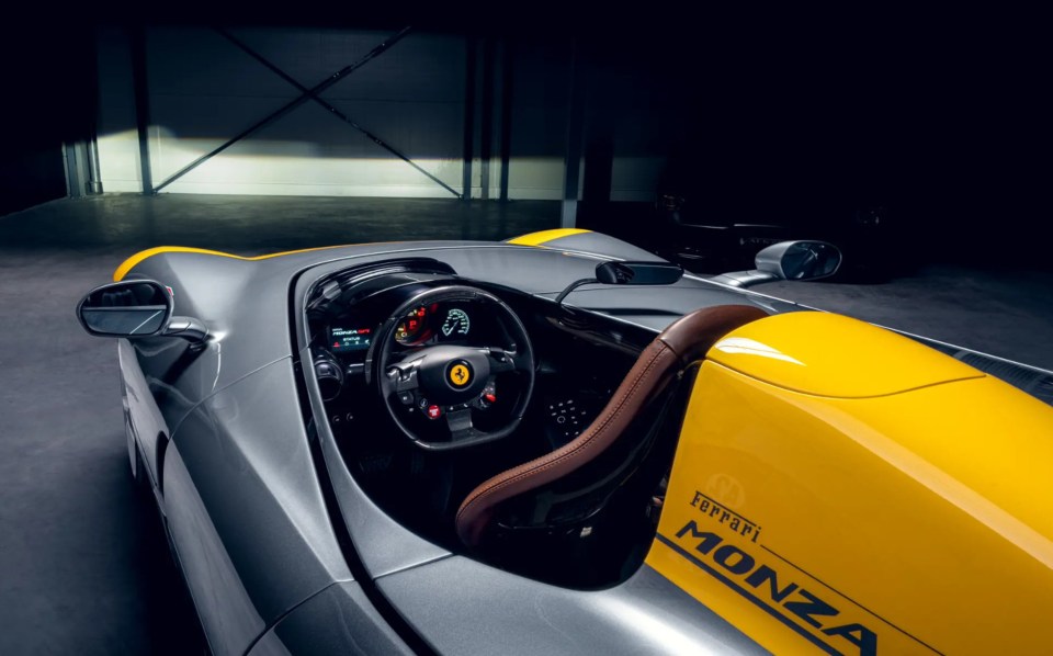 The model has accents of Giallo Modena yellow on the interior and exterior