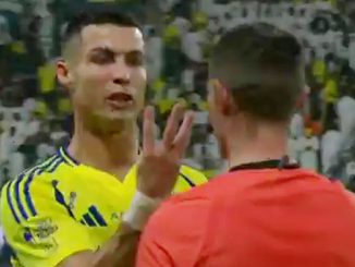 Furious Cristiano Ronaldo confronts referee at half-time and screams 'be fair' as nightmare week continues