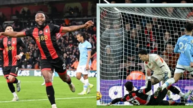 Bournemouth stun Manchester City with 2-1 win, denting City’s title hopes