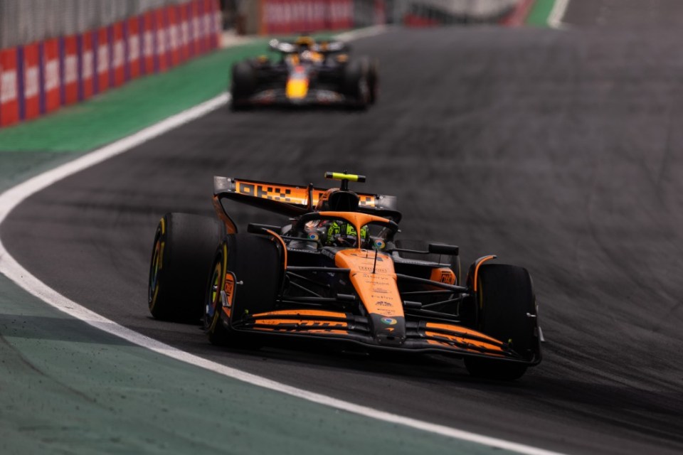 Lando Norris in action for McLaren in the Sprint