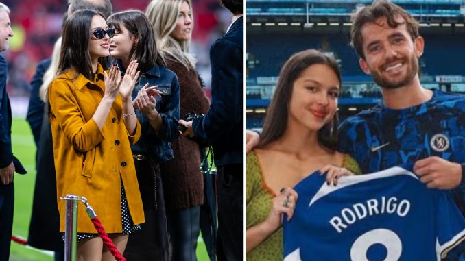 ‘Olivia Rodrigo, you traitor’, say Chelsea fans after singer paraded around Old Trafford pitch for Man Utd clash