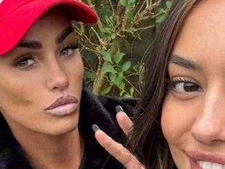 Katie Price poses with Junior's girlfriend after sexy nightclub appearance as they watch him play Sunday league football