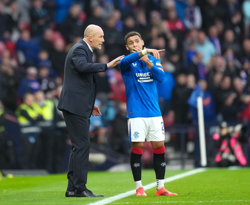 The Gers boss brought off captain James Tavernier with the score still 1-1