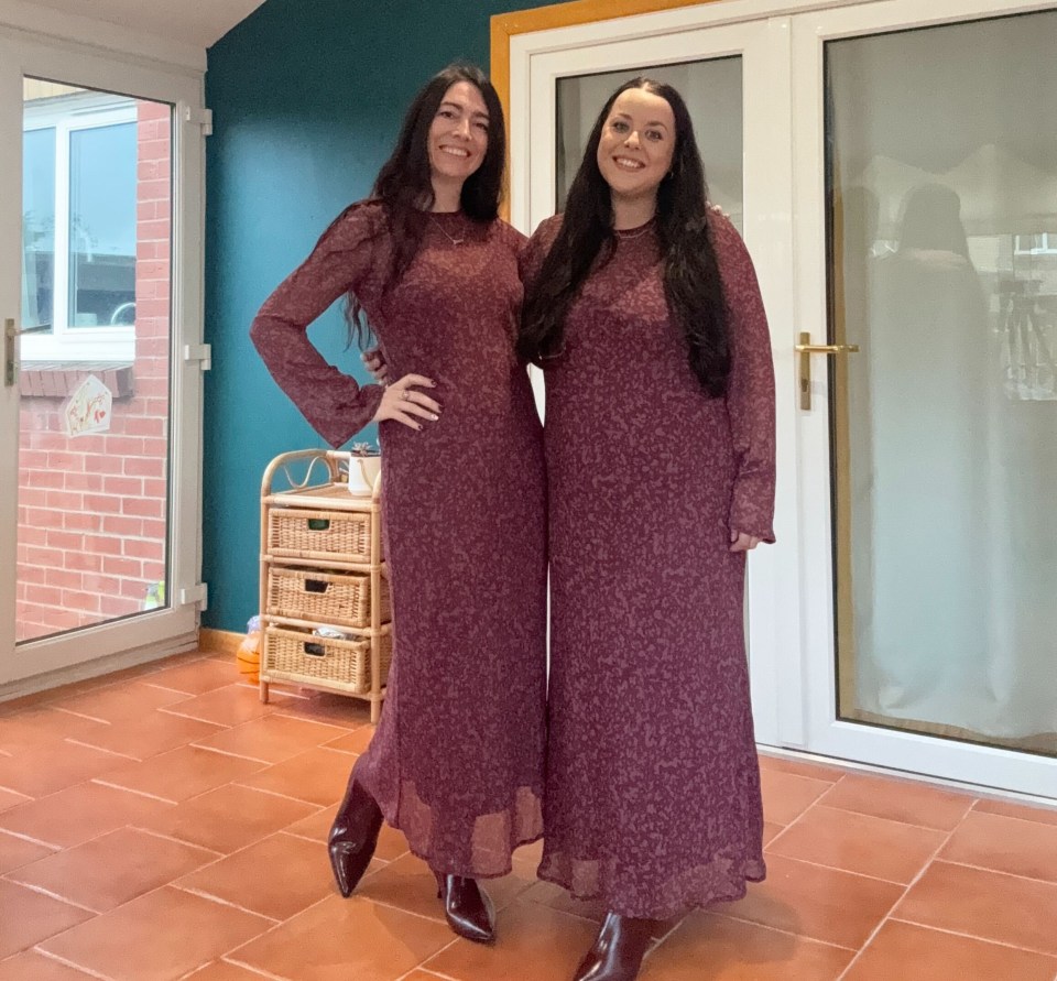 This burgundy maxi dress was the star of the haul