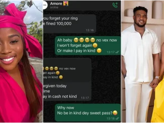 Veekee James' husband sets N100K fine over wife's failure to wear wedding ring