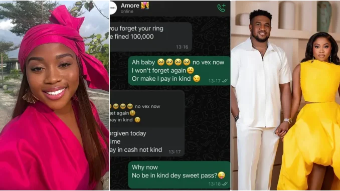 Veekee James' husband sets N100K fine over wife's failure to wear wedding ring